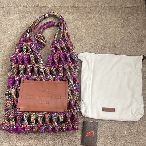 Etro Silk Braided Shoulder Bag Dna Retails $3,010 Rare - Picture 12 of 15
